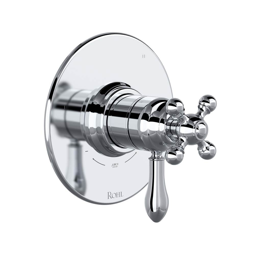 ROHL TAC47W1LMAPC Arcana 1/2" Therm & Pressure Balance Trim with 3 Functions (No Share) In Polished Chrome