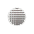 INFINITY DRAIN RQ 5 MW RQD 5 5" Round Strainer with Squares Pattern Decorative Plate and 2" Throat in Matte White for RQD 5