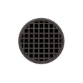 INFINITY DRAIN RQD 5-2P ORB RQD 5 5" Round RQD 5 Complete Kit with Squares Pattern Decorative Plate in Oil Rubbed Bronze with PVC Drain Body, 2" Outlet