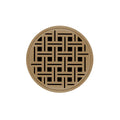 INFINITY DRAIN RV 5 SB RVD 5 5" Round Strainer with Weave Pattern Decorative Plate and 2" Throat in Satin Bronze for RVD 5
