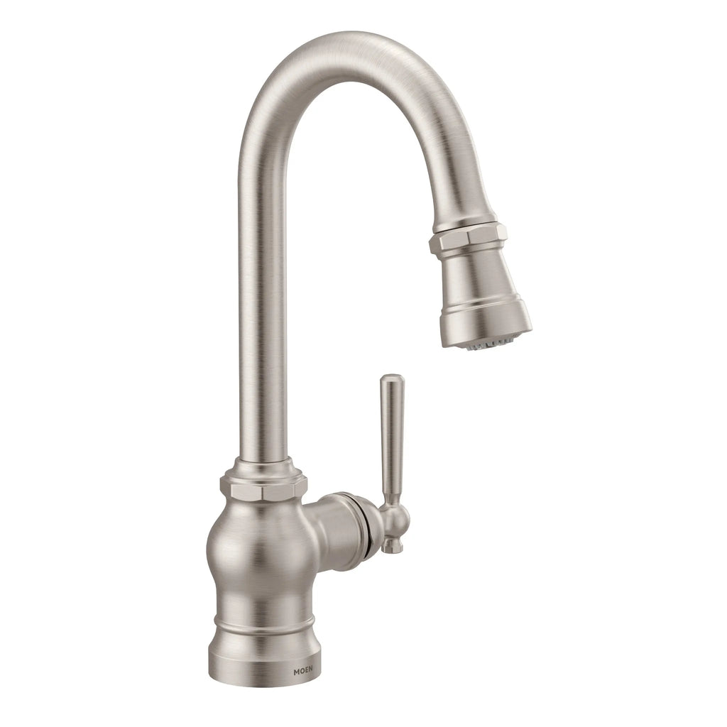 MOEN S52003SRS Paterson One-Handle Pulldown Bar Faucet - Spot Resist Stainless