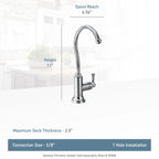 MOEN S5510BG Sip Traditional One-Handle High Arc Beverage Faucet - Brushed Gold