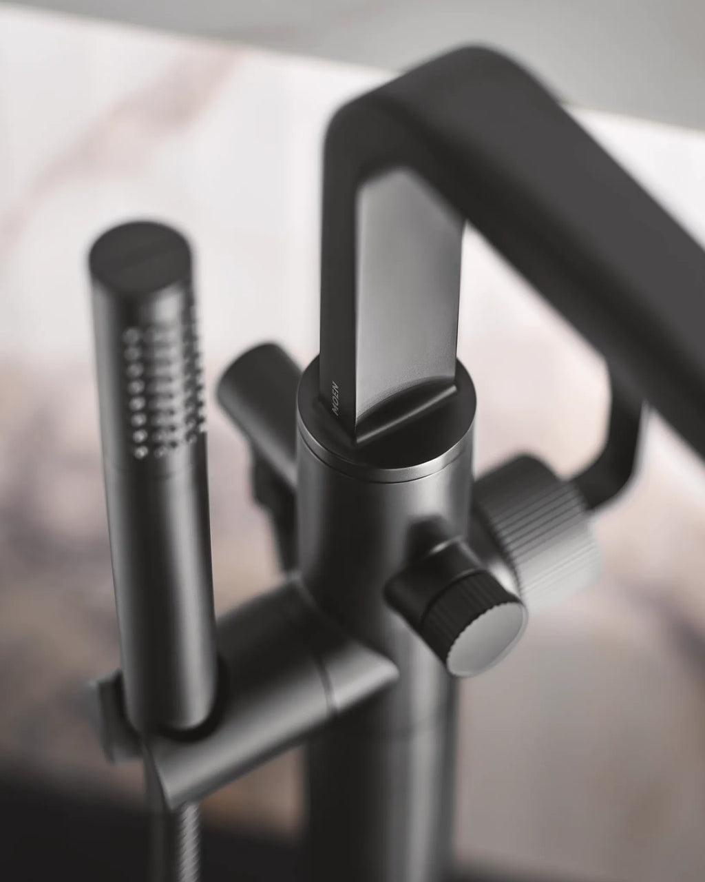 MOEN S578BL Cambium One-Handle Tub Filler Includes Hand Shower - Matte Black