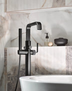 MOEN S578BL Cambium One-Handle Tub Filler Includes Hand Shower - Matte Black