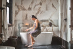 MOEN S578BL Cambium One-Handle Tub Filler Includes Hand Shower - Matte Black