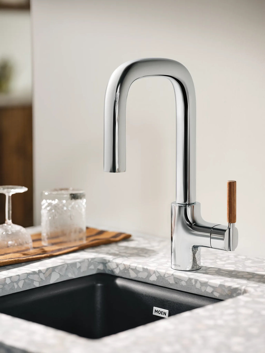 MOEN S64001 Tenon One-Handle Pulldown Bar Faucet - Chrome