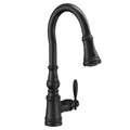 MOEN S73094BL Weymouth Pulldown Kitchen Faucet with Magnetix Docking - Matte Black