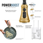 MOEN S73004BG Weymouth One-Handle High Arc Pulldown Kitchen Faucet - Brushed Gold