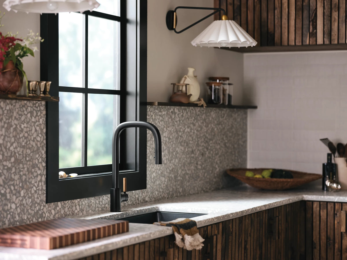 MOEN S74001EV2BL Tenon Motion Control Smart Pulldown Touchless Kitchen Faucet - Matte Black