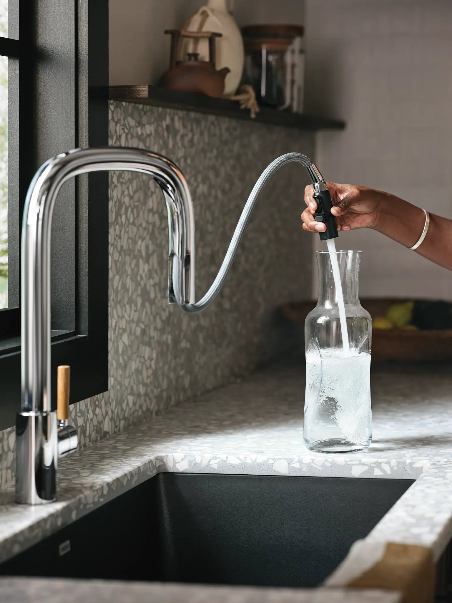 MOEN S74001EV2C Tenon Motion Control Smart Pulldown Touchless Kitchen Faucet - Chrome