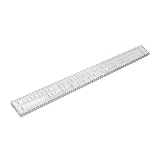 INFINITY DRAIN SAG 10060 MW SAG 100 60" S-PVC Series Complete Kit with 4" Wedge Wire Grate in Matte White