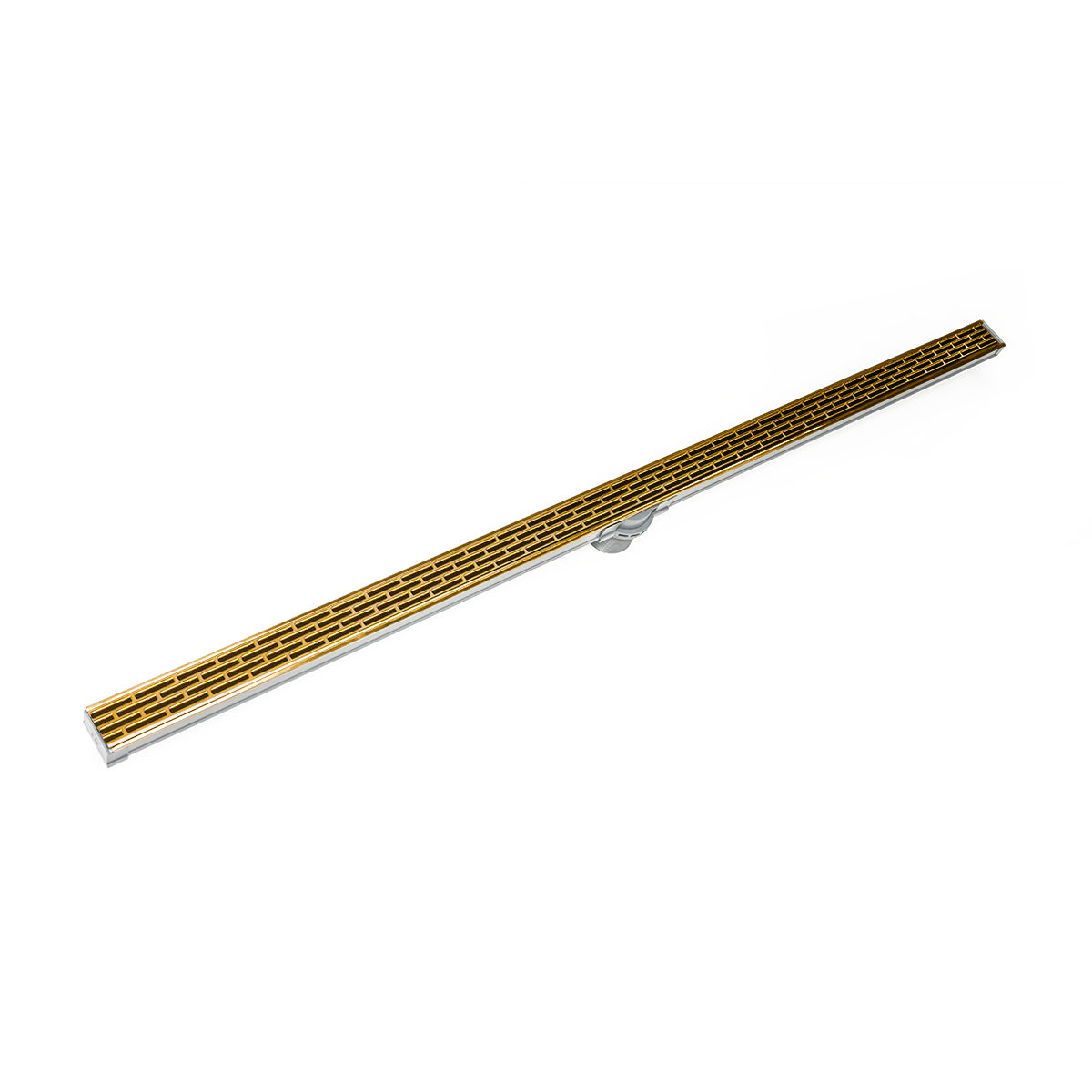 INFINITY DRAIN SAG 3836 PG S-AG 38 36" S-PVC Series Complete Kit with 1 1/2" Wedge Wire Grate in Polished Gold