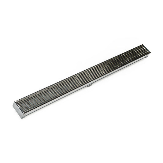INFINITY DRAIN SAG 6560 GM S-AG 65 60" S-PVC Series Complete Kit with 2 1/2" Wedge Wire Grate in Gunmetal
