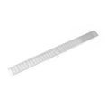 INFINITY DRAIN SAS 6548 MW S-AS 65 48" S-Stainless Steel Series Complete Kit with 2 1/2" Wedge Wire Grate in Matte White