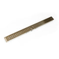 INFINITY DRAIN SAS 6596 SC S-AS 65 96" S-Stainless Steel Series Complete Kit with 2 1/2" Wedge Wire Grate in Satin Champagne