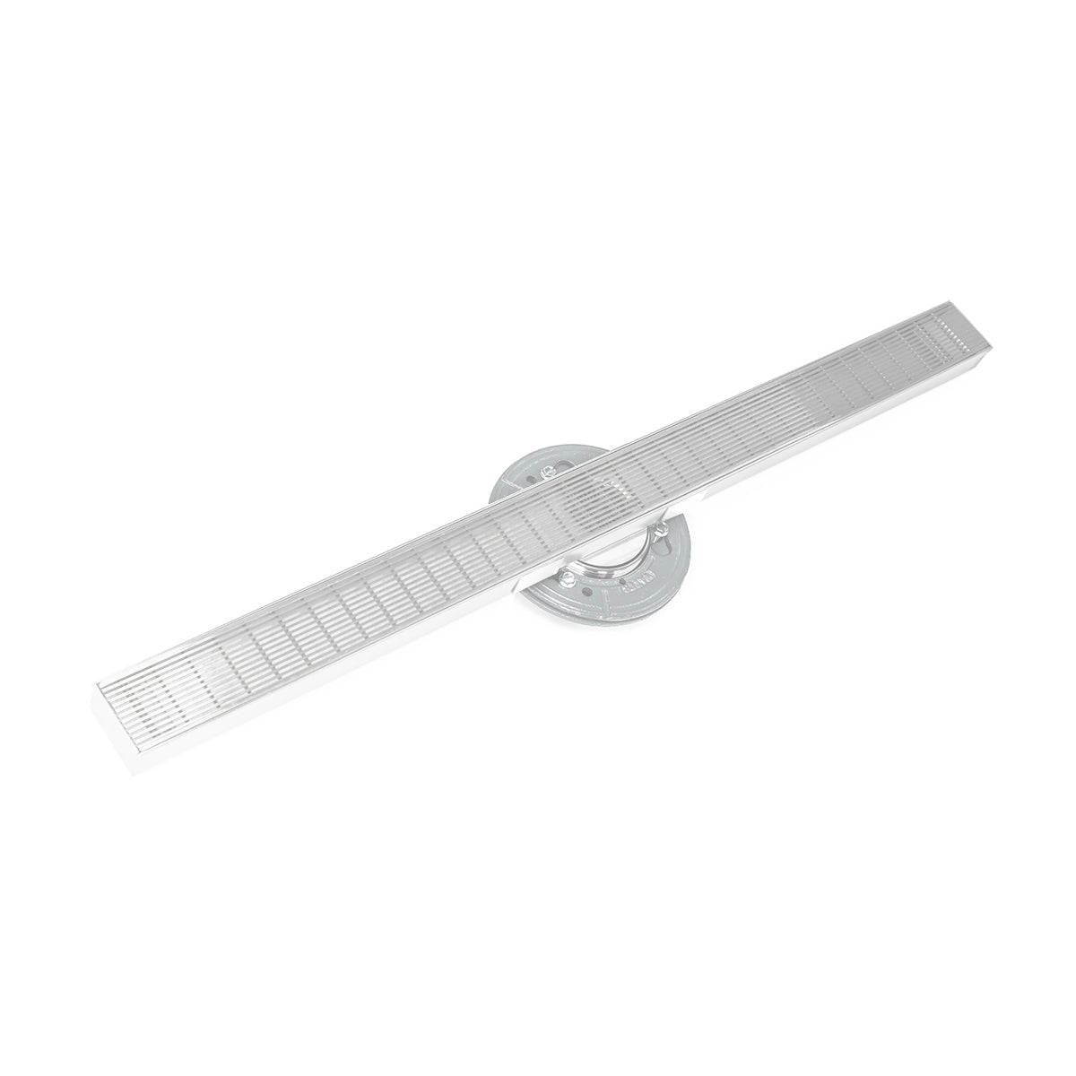 INFINITY DRAIN SAS 9960-I MW S-AS 99 60" S-Stainless Steel Series High Flow Complete Kit with 2 1/2" Wedge Wire Grate in Matte White with Cast Iron Drain Body, 3" No Hub Outlet