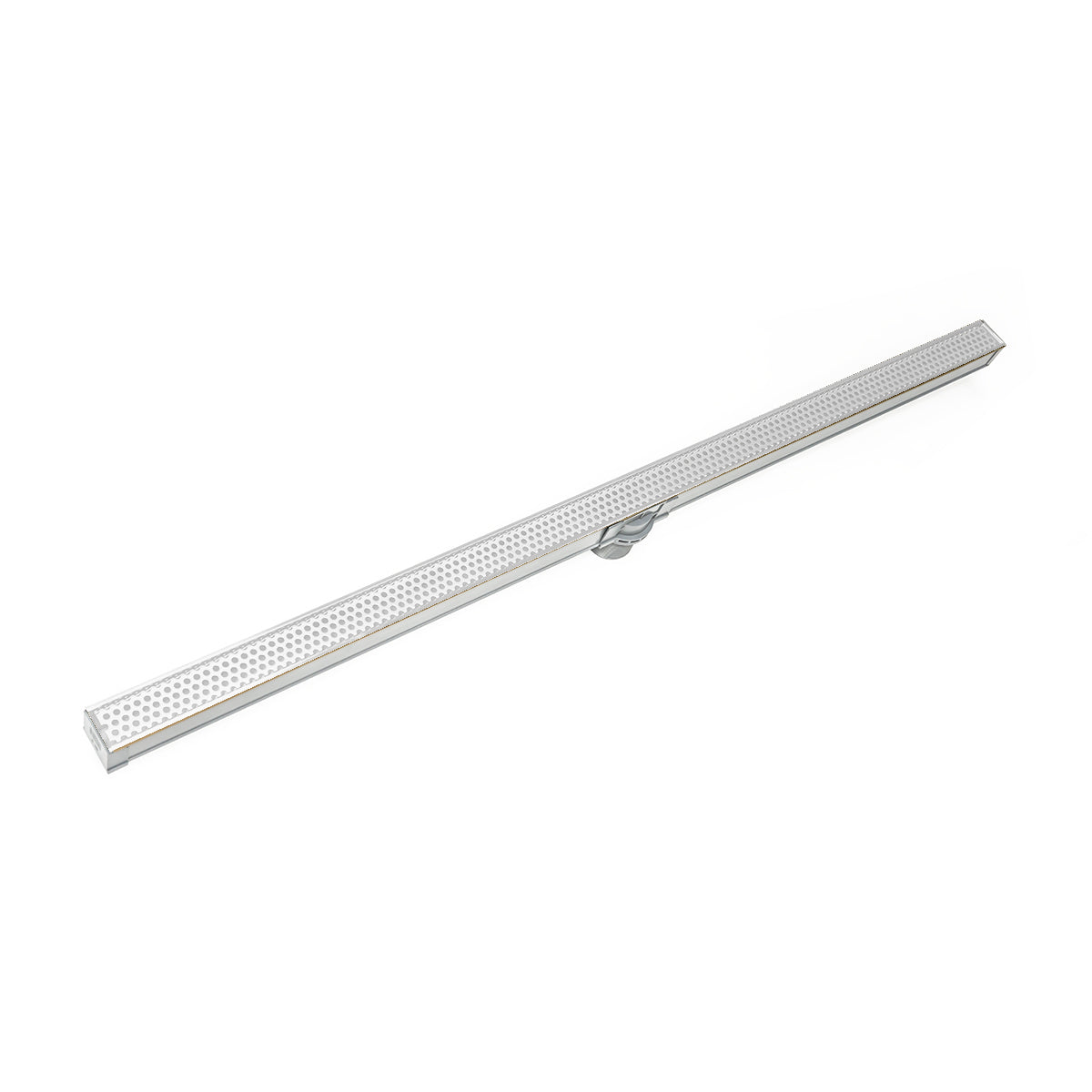 INFINITY DRAIN SDG 3896 MW S-DG 38 96" S-PVC Series Complete Kit with 1 1/2" Perforated Circle Pattern Grate in Matte White