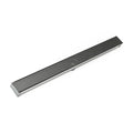INFINITY DRAIN SDG 6596 GM S-DG 65 96" S-PVC Series Complete Kit with 2 1/2" Perforated Circle Pattern Grate in Gunmetal