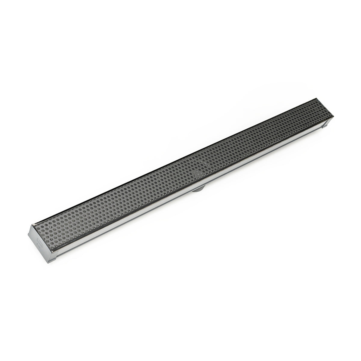 INFINITY DRAIN SDG 6596 GM S-DG 65 96" S-PVC Series Complete Kit with 2 1/2" Perforated Circle Pattern Grate in Gunmetal
