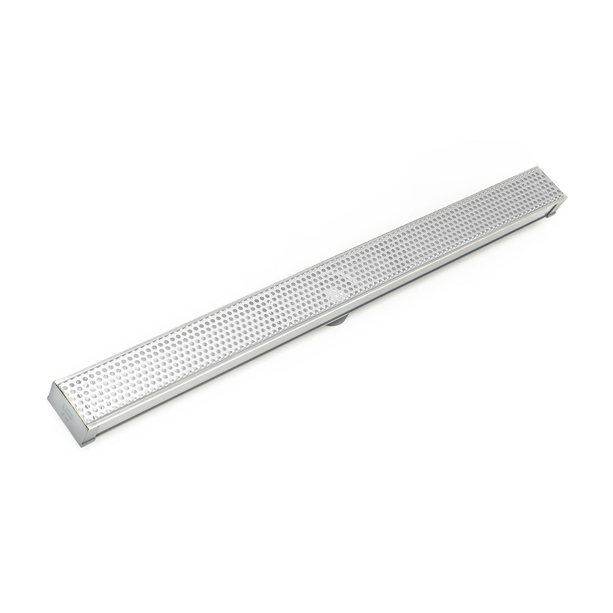 INFINITY DRAIN SDG 6596 MW S-DG 65 96" S-PVC Series Complete Kit with 2 1/2" Perforated Circle Pattern Grate in Matte White