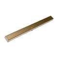 INFINITY DRAIN SDG 6560 PB S-DG 65 60" S-PVC Series Complete Kit with 2 1/2" Perforated Circle Pattern Grate in Polished Brass