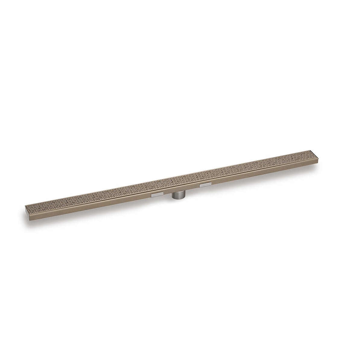 INFINITY DRAIN SGRAS 6560 SC S-GRAS 65 60" S-Stainless Steel Series Complete Kit with 2 1/2" Adhesion Style Grate in Satin Champagne