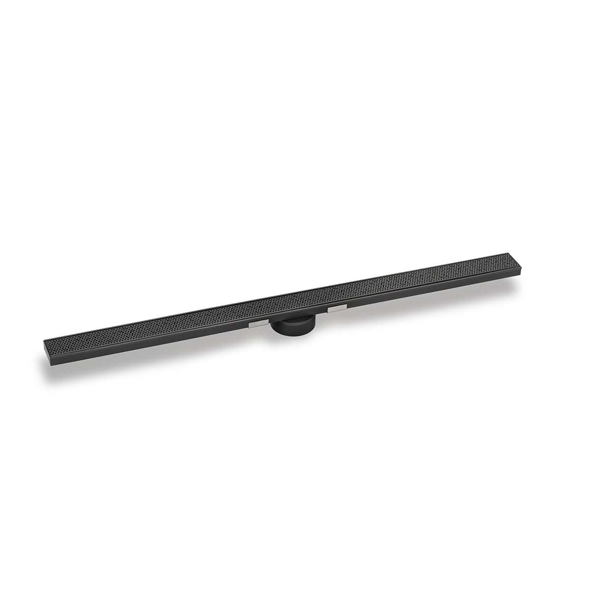 INFINITY DRAIN SGRAS 9996-A BK S-GR 99 96" S-Stainless Steel Series High Flow Complete Kit with 2 1/2" Adhesion Style Grate in Matte Black with ABS Drain Body, 3" Outlet
