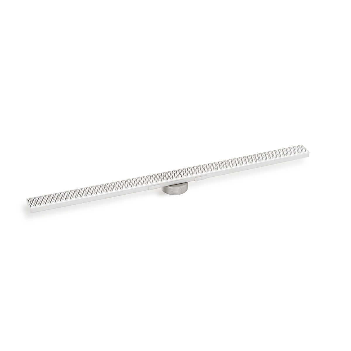 INFINITY DRAIN SGRAS 9996-P MW S-GR 99 96" S-Stainless Steel Series High Flow Complete Kit with 2 1/2" Adhesion Style Grate in Matte White with PVC Drain Body, 3" Outlet