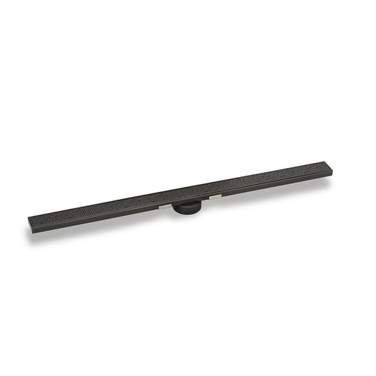 INFINITY DRAIN SGRAS 9960-P ORB S-GR 99 60" S-Stainless Steel Series High Flow Complete Kit with 2 1/2" Adhesion Style Grate in Oil Rubbed Bronze with PVC Drain Body, 3" Outlet
