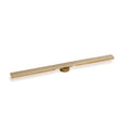INFINITY DRAIN SGRAS 9948-A PB S-GR 99 48" S-Stainless Steel Series High Flow Complete Kit with 2 1/2" Adhesion Style Grate in Polished Brass with ABS Drain Body, 3" Outlet