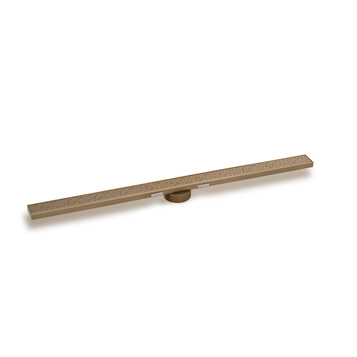INFINITY DRAIN SGRAS 9948-P SB S-GR 99 48" S-Stainless Steel Series High Flow Complete Kit with 2 1/2" Adhesion Style Grate in Satin Bronze with PVC Drain Body, 3" Outlet