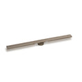 INFINITY DRAIN SGRAS 9996-I SC S-GR 99 96" S-Stainless Steel Series High Flow Complete Kit with 2 1/2" Adhesion Style Grate in Satin Champagne with Cast Iron Drain Body, 3" No Hub Outlet