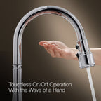 Graze Touchless pull-down kitchen sink faucet with KOHLER Konnect and three-function sprayhead, valve detail, K-22068-WB-VS