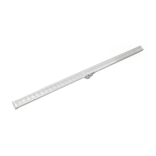 INFINITY DRAIN S-LAG 3848 MW S-LAG 38 48" S-PVC Series Low Profile Complete Kit with 1 1/2" Wedge Wire Grate in Matte White
