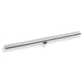 INFINITY DRAIN S-LGR 6596 MW S-LGR 65 96" S-PVC Series Low Profile Complete Kit with 2 1/2" Adhesion Style Grate in Matte White
