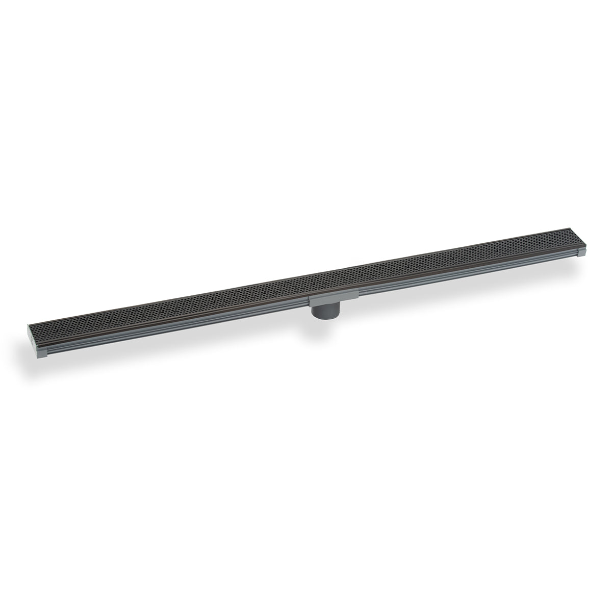INFINITY DRAIN S-LGR 6536 ORB S-LGR 65 36" S-PVC Series Low Profile Complete Kit with 2 1/2" Adhesion Style Grate in Oil Rubbed Bronze