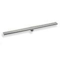 INFINITY DRAIN S-LGR 6560 SS S-LGR 65 60" S-PVC Series Low Profile Complete Kit with 2 1/2" Adhesion Style Grate in Satin Stainless
