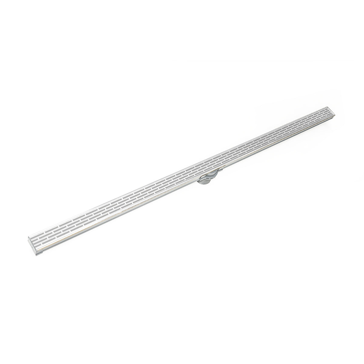 INFINITY DRAIN S-LT 3836 MW S-LT 38 36" S-PVC Series Low Profile Complete Kit with 1 1/2" Perforated Offset Slot Grate in Matte White