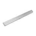 INFINITY DRAIN S-LT 6560 MW S-LT 65 60" S-PVC Series Low Profile Complete Kit with 2 1/2" Perforated Offset Slot Grate in Matte White