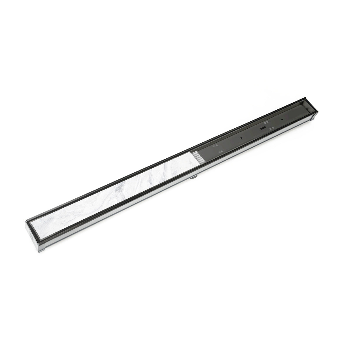 INFINITY DRAIN STIF 6540 GM S-TIF 65 40" S-PVC Series Complete Kit with Tile Insert Frame in Gunmetal