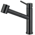 FRANKE STL-PO-IBK Steel 9-in Single Handle Pull-Out Kitchen Faucet in Industrial Black, STL-PO-IBK