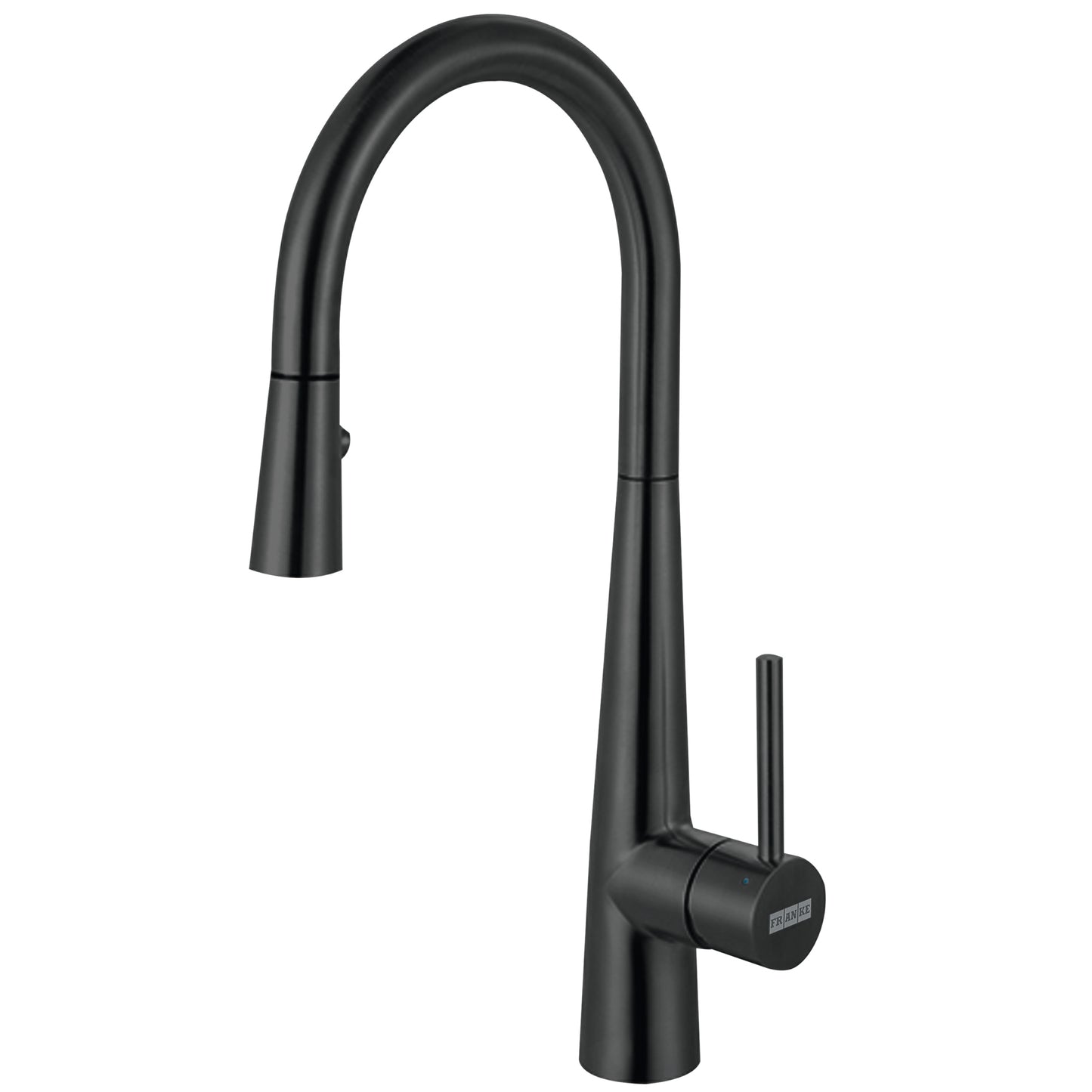 FRANKE STL-PR-IBK Steel 16.7-in Single Handle Pull-Down Kitchen Faucet in Industrial Black, STL-PR-IBK