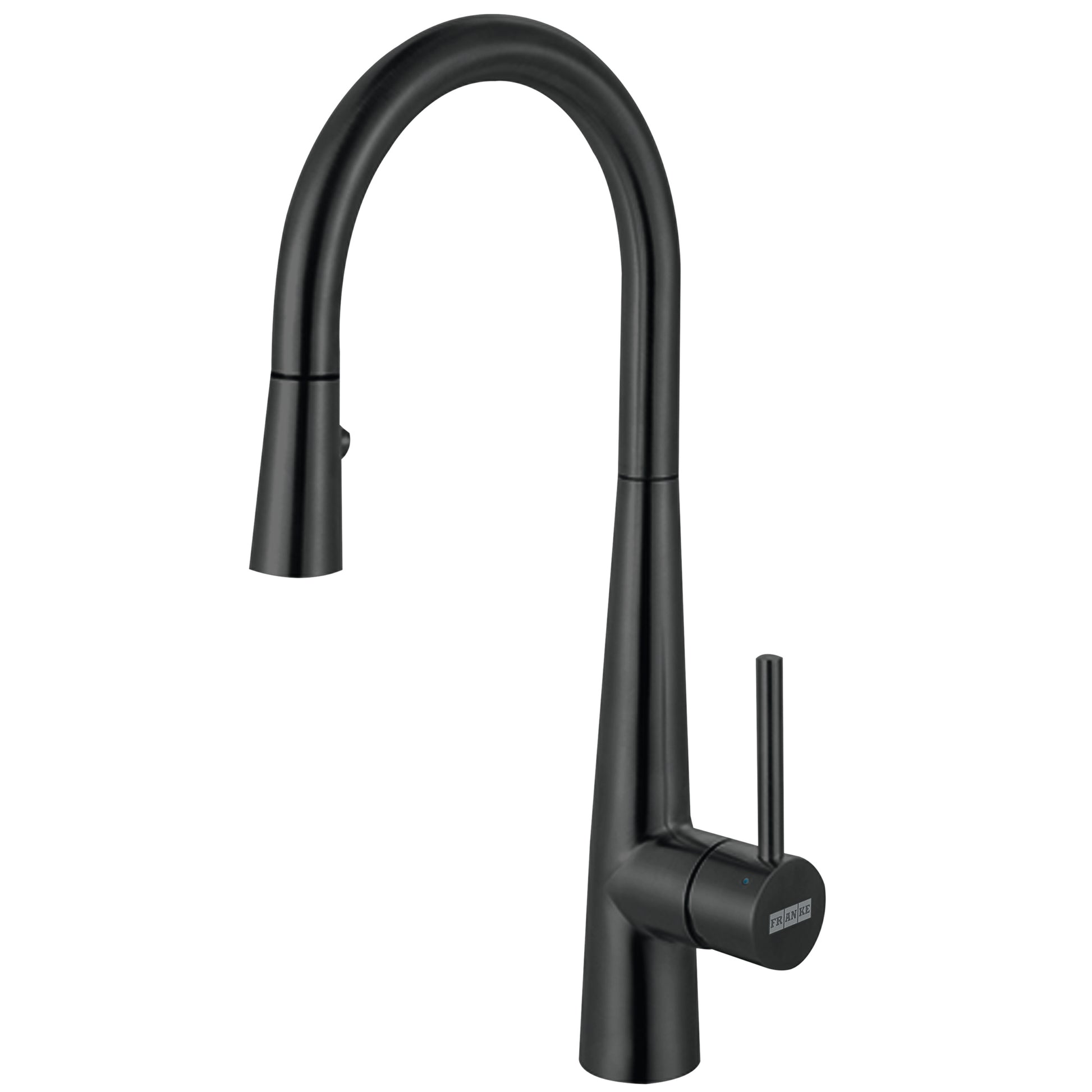 FRANKE STL-PR-IBK Steel 16.7-in Single Handle Pull-Down Kitchen Faucet in Industrial Black, STL-PR-IBK