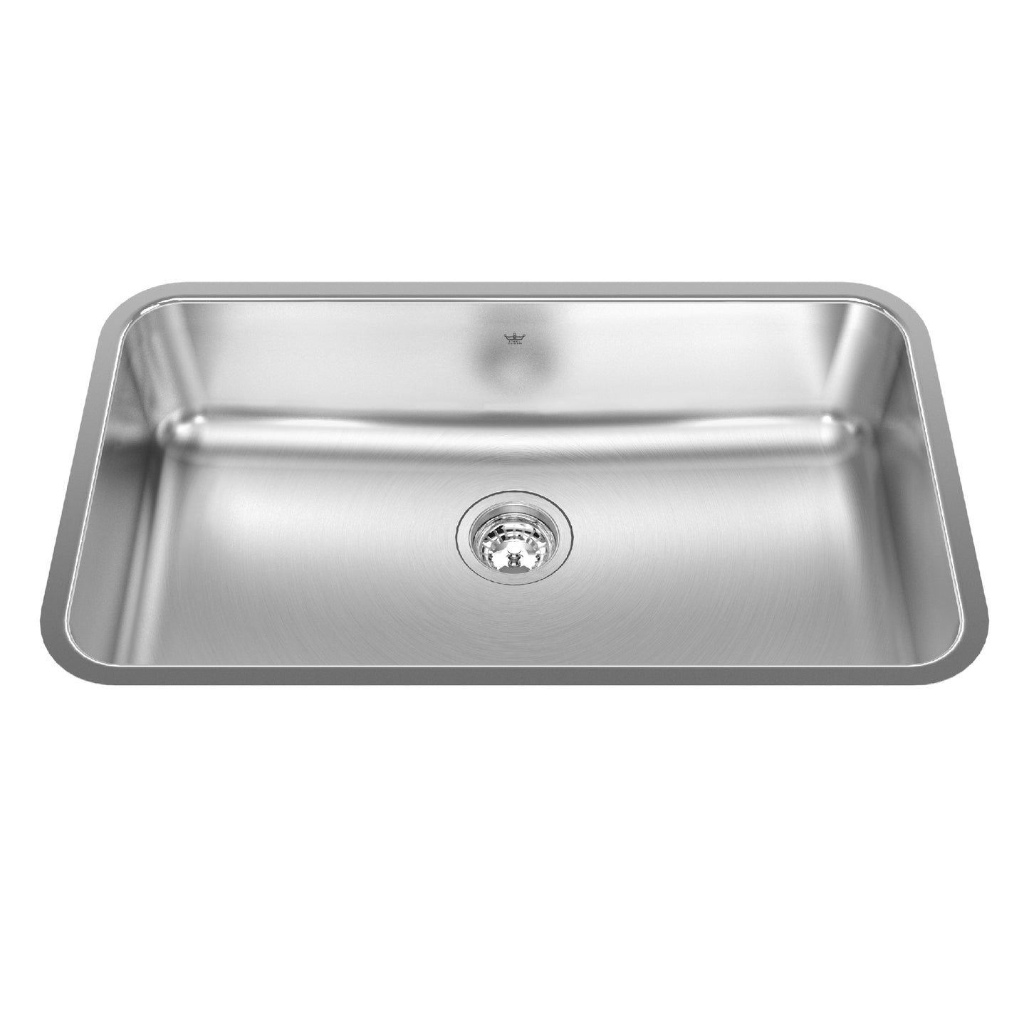 KINDRED QSUA1831-8N Steel Queen 30.75-in LR x 17.75-in FB x 8-in DP Undermount Single Bowl Stainless Steel Kitchen Sink In Satin Finished Bowl with Silk Finished Rim