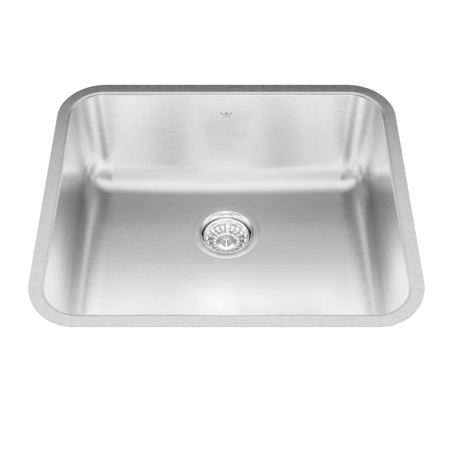 KINDRED QSUA1922-8N Steel Queen 21.75-in LR x 18.75-in FB x 8-in DP Undermount Single Bowl Stainless Steel Kitchen Sink In Satin Finished Bowl with Silk Finished Rim