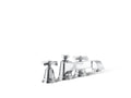 KOHLER K-T13140-3A-CP Pinstripe Pure Deck-Mount Bath Faucet Trim With Cross Handles - Polished Chrome