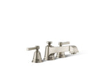 KOHLER K-T13140-4A-BN Pinstripe Pure Deck-Mount Bath Faucet Trim - Vibrant Brushed Nickel