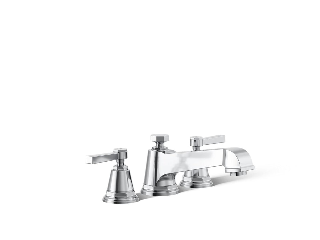 KOHLER K-T13140-4A-CP Pinstripe Pure Deck-Mount Bath Faucet Trim - Polished Chrome