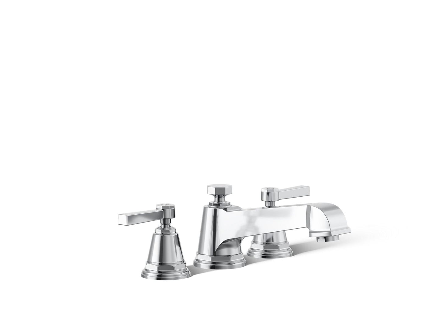 KOHLER K-T13140-4A-CP Pinstripe Pure Deck-mount bath faucet trim - Polished Chrome