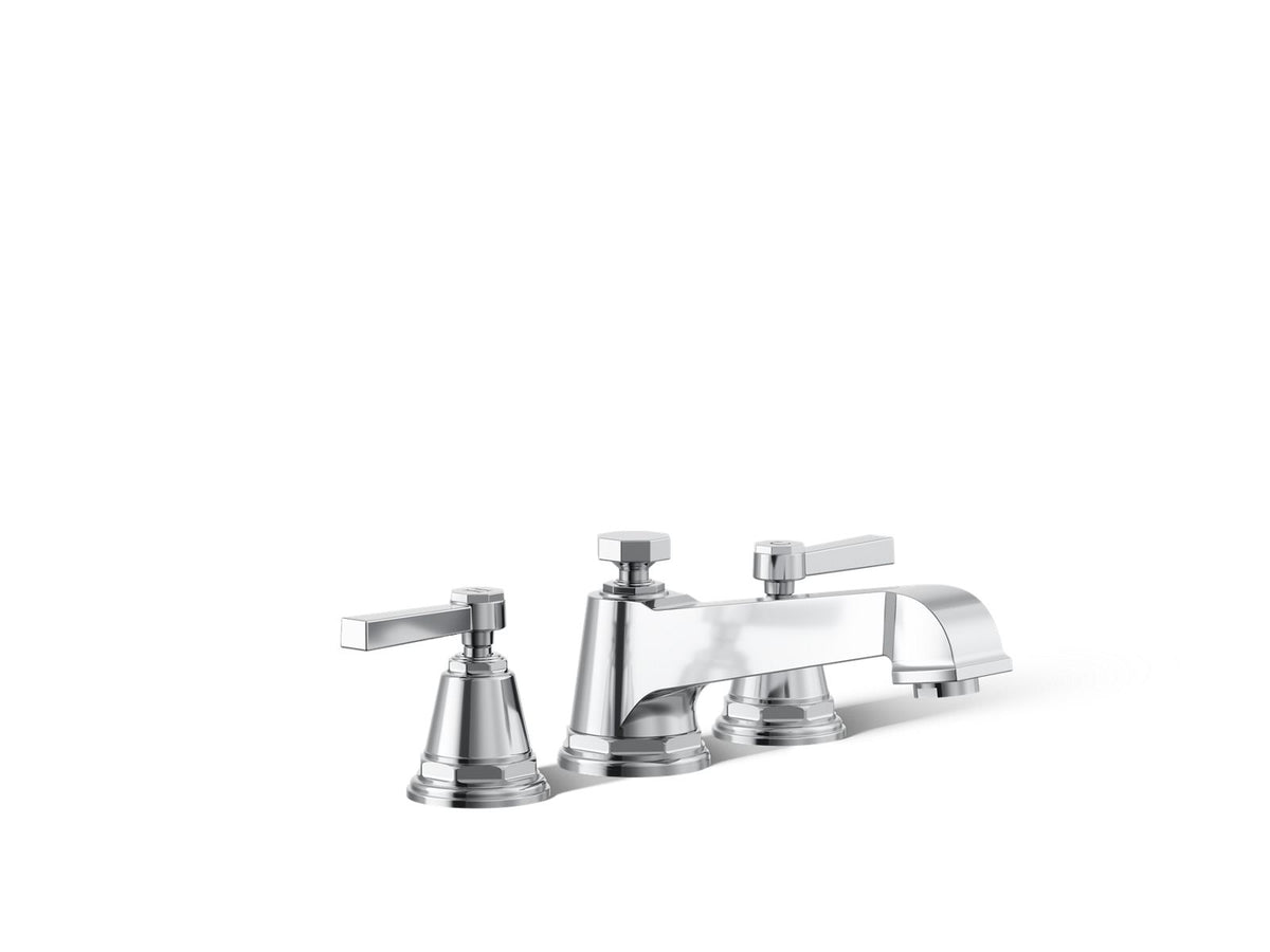 KOHLER K-T13140-4A-CP Pinstripe Pure Deck-Mount Bath Faucet Trim - Polished Chrome